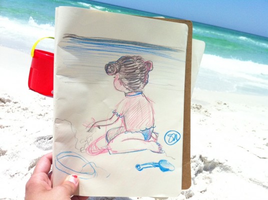 HJ beach drawing