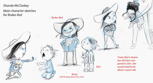 Characters by Shanda McCloskey, from mentorship with Loraine Joyner, art director of Peachtree Press.